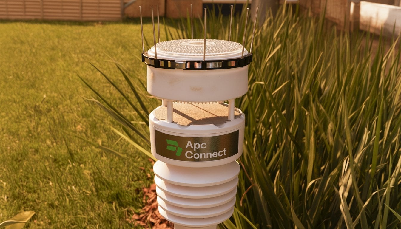 Estação meteorológica APC Connect instalada em campo